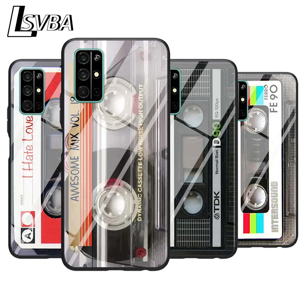 

For Huawei Honor 9A 9C 9S 9X Lite Phone Case Classical Old Cassette for Honor 30 Pro Plus 20S 8A 8C 8S 87 7C 7S Silicone Cover