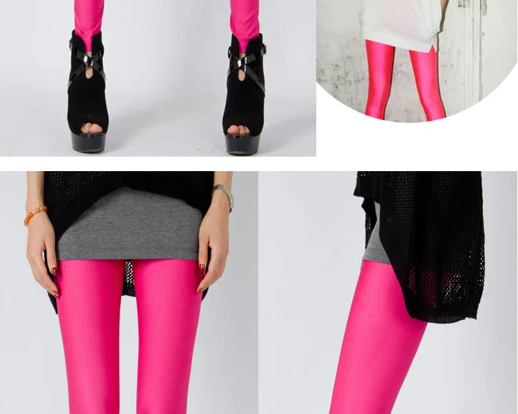 faux leather leggings Women Shiny Pant Leggings Hot Selling Leggings Solid Color Casual Trousers Fluorescent Spandex high Elasticit Shinny Legging scrunch leggings