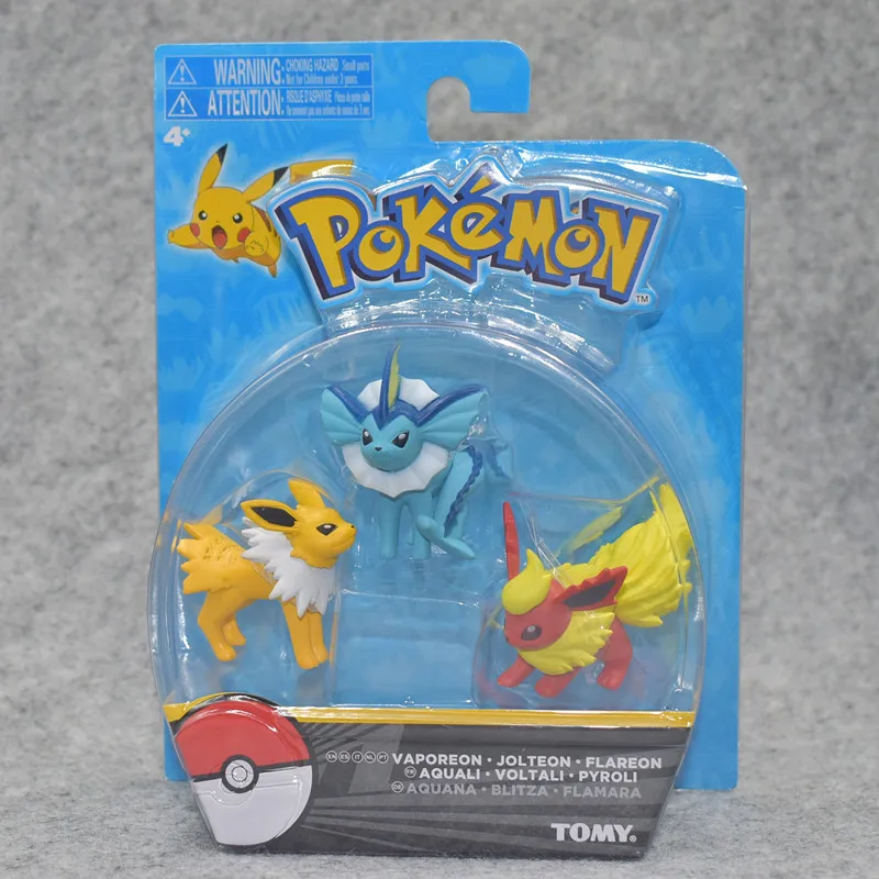Оригинальная фигурка BANDAI Pokemon Eevee Sylveon Umbreon Vaporeon Ice из ПВХ детские игрушки|Игровые