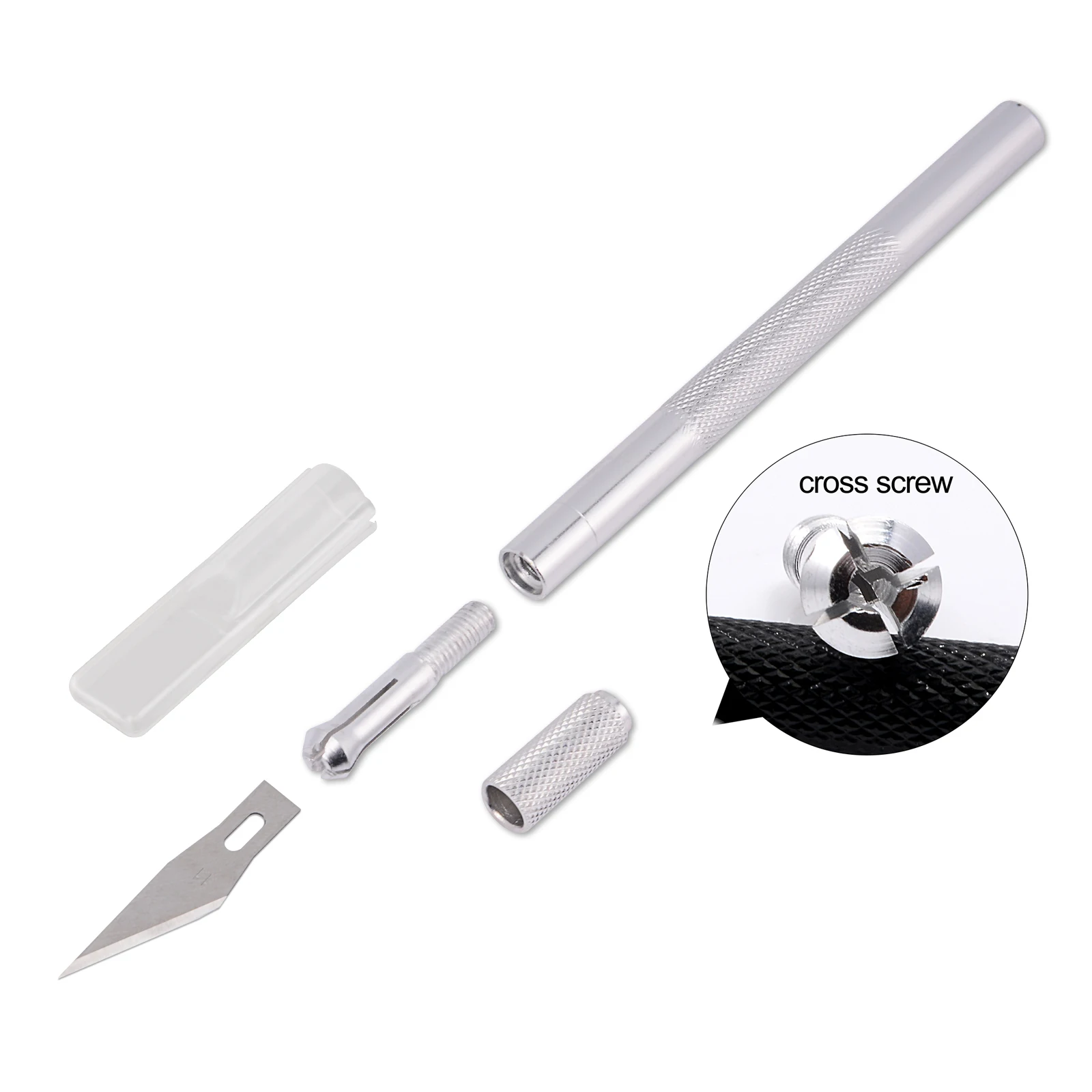 EHDIS 2pcs Metal Steel Handle Scalpel Knife With 10pcs Spare Razor Blades DIY Art Knife Vinyl Film Car Wrap Paper Cutting Tool
