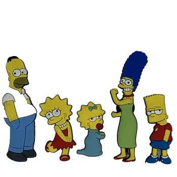 

5pcs/set the 3D Simpsons Fridge Magnet Set Cute Homer Simpson Fridge Magnet Refrigerator Magnet Toys Set Magnetic for Kids