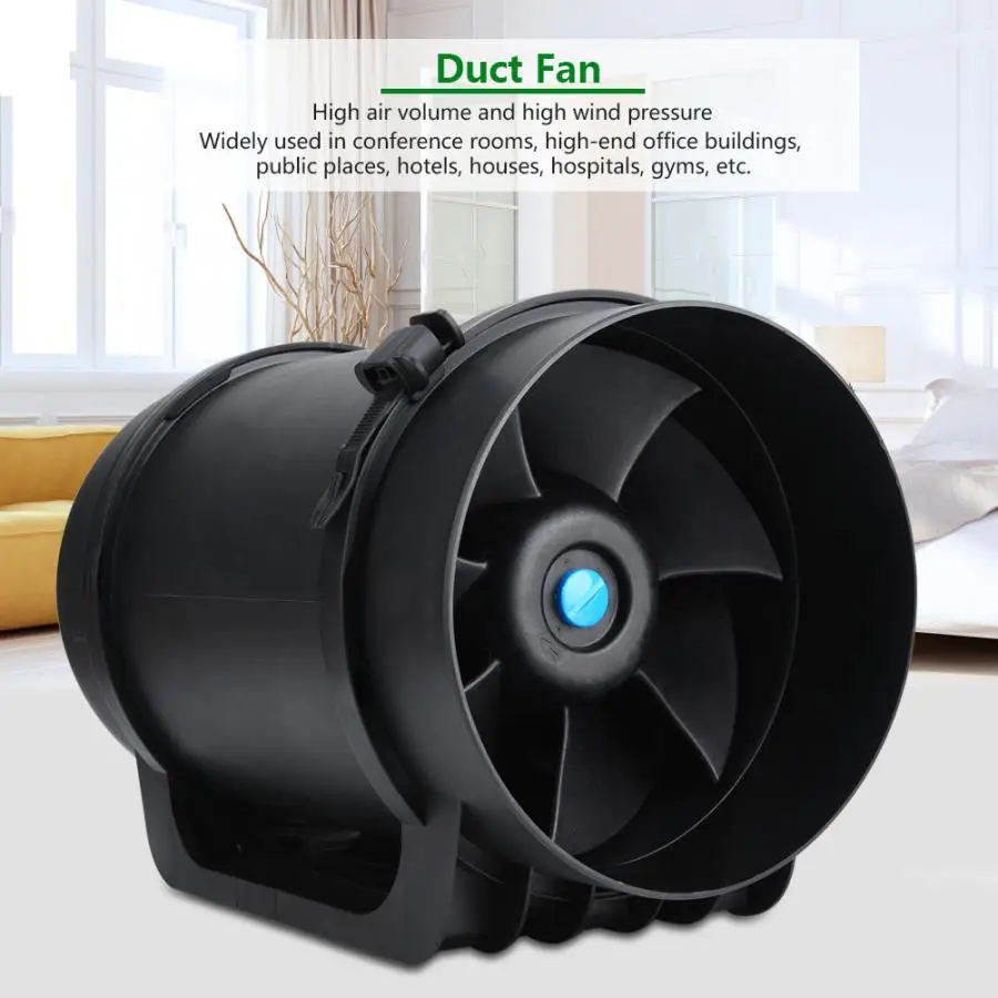 Air Blower 8in EC Motor Ventilation Exhaust Fan Duct Fan PWM Adjustable