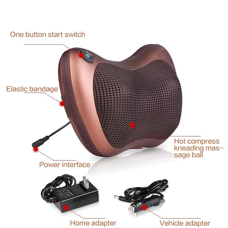 Массажер для шеи домашний автомобильный шейный массаж шеи электрическая многофункциональная Массажная подушка поясная задняя устройство для релаксации(с коробкой