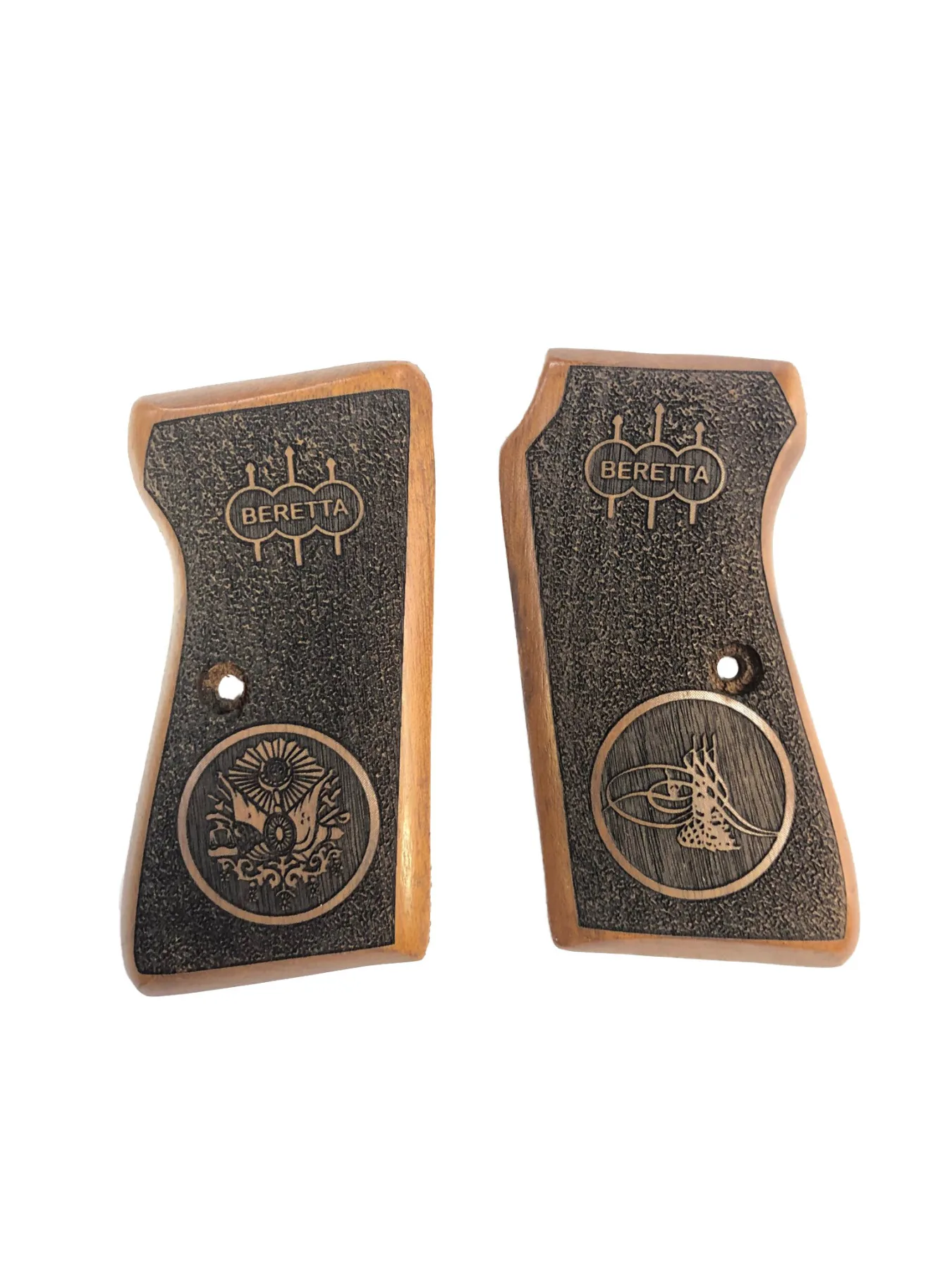 

51 Beretta Ottoman Monogram and Starboard Embroidered Wooden Grip