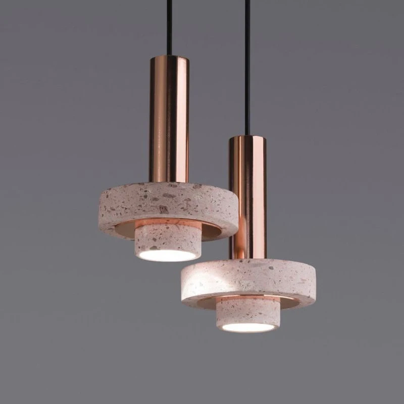 LED Terrazzo Pendant Light Nordic Aluminum Lamp Living Room Bedside Bedroom Restaurant Counter Hotel Villa Bar Hanging Lighting