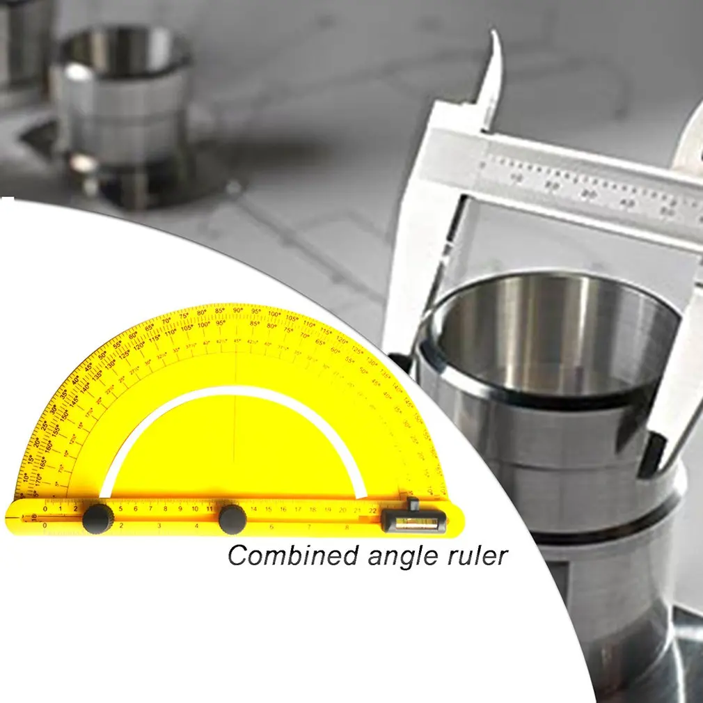 Мультиугловая линейка, пластиковый транспортир 180 градусов для строителя, плотника, мастера и инженера, большой размер
