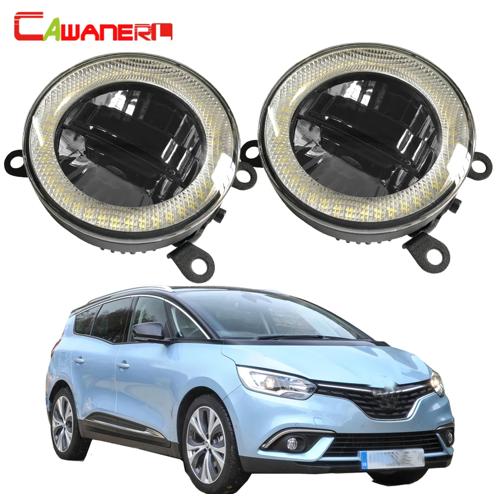 Cawanerl для Renault Scenic 2004-2015 Автомобильные светодиодные противотуманные фары DRL