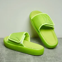 Роскошные дизайнерские тапочки; сезон весна-лето; мужские тапочки в стиле Канье; Летние вьетнамки для мужчин и женщин