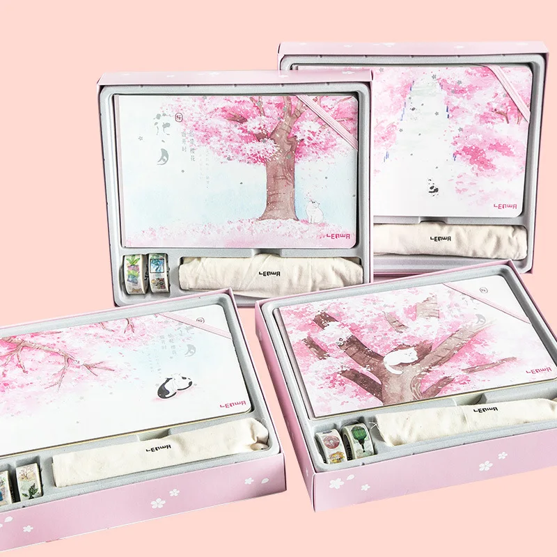 LEnWA в штучной упаковке ноутбук 16199CA5 ЦВЕТ СТРАНИЦА ручка книга Сетка Жесткий Чехол для ноутбука тетрадь для студентов канцтовары оптом