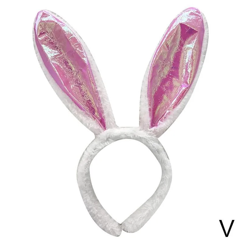 white hair clips Cute Easter Adult Kids Cute Rabbit Ear Headband Prop Plush Hairband Dress Costume Bunny Ear Hairband Party Decorations For Home vintage hair clips