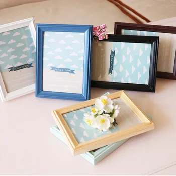 

Solid Wooden Picture Frame Photo Frame Desktop Ornaments Wall Hanging Frame 5inch 6inch 7inch Living Room Background Home Decor