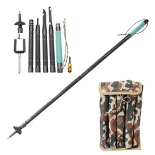 GreenLife Hiking Stick Trekking Poles Multifunctional Folding Tactical Knife Tool Self Defense Ultralight Pole Outdoor Adventure