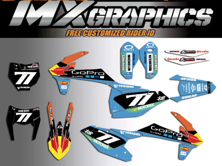 Новый стиль командная графика фон наклейка наклейки для KTM EXC EXCF XCW 2017 2018 2019 SX SXF XC XCF