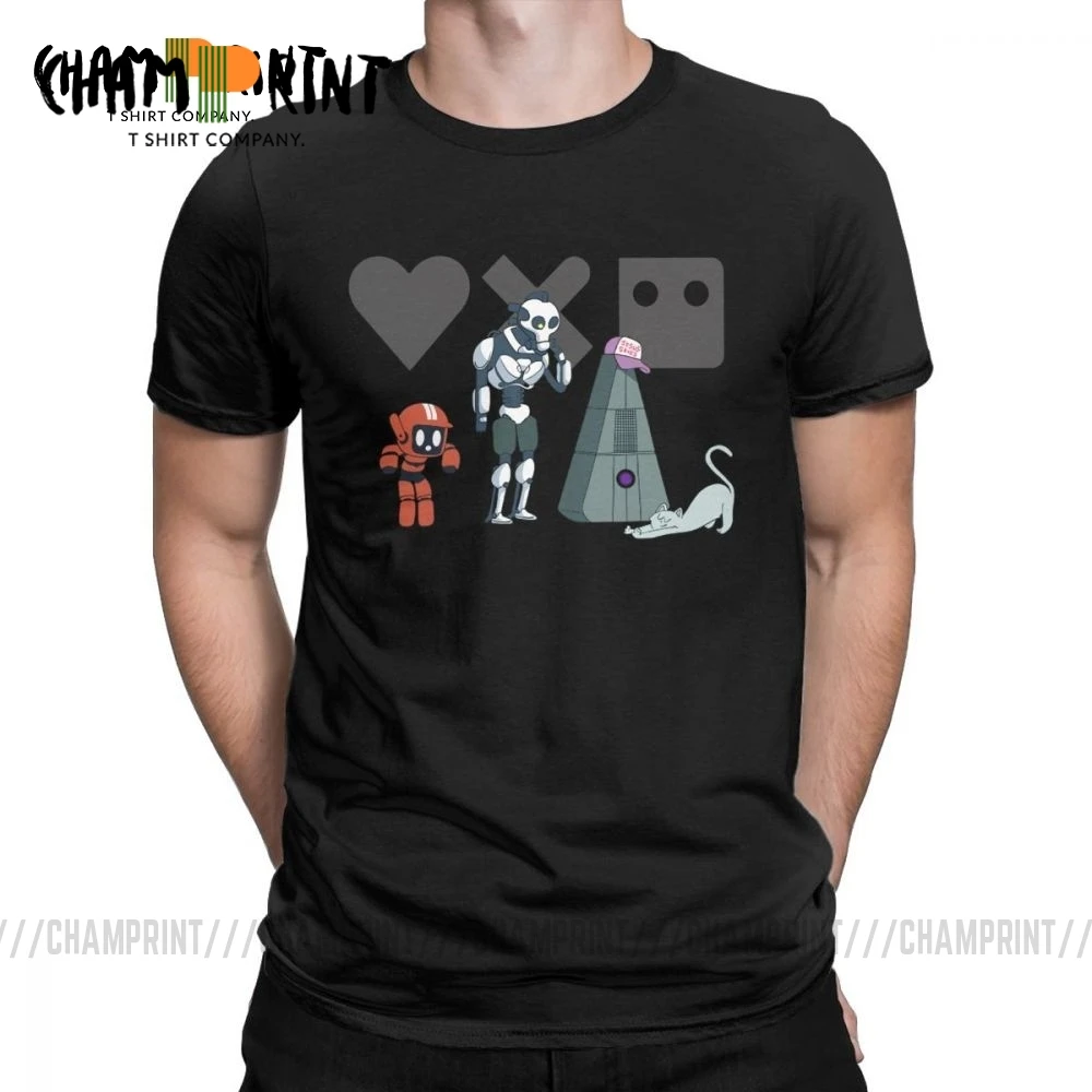 Casual Love Death And Robots T-Shirts Big Fan Heavy Metal Rock T Shirt Sci Fi TV Tees Oversize Streetwear Men Cotton Clothing | Мужская