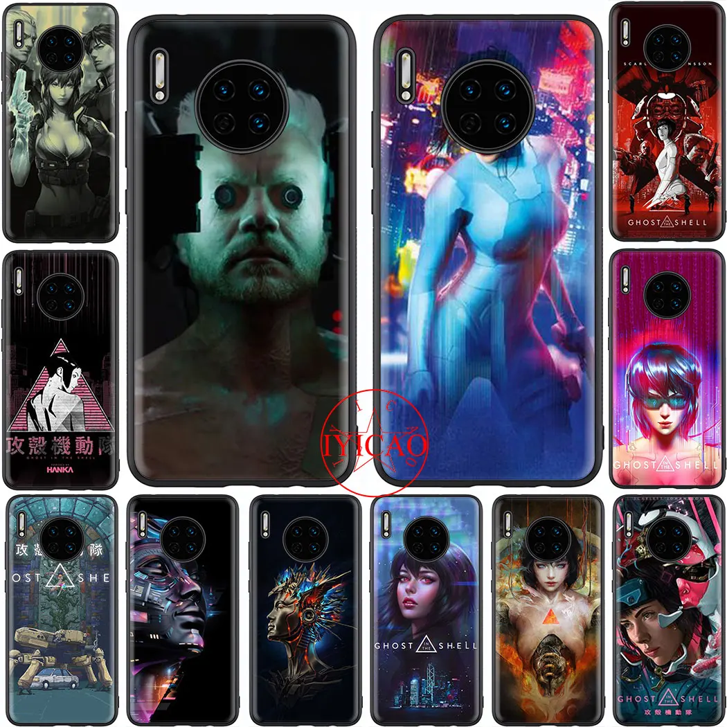 Фильм призрак в доспехах мягкий чехол для huawei Y5 Y6 Y7 Y9 премьер