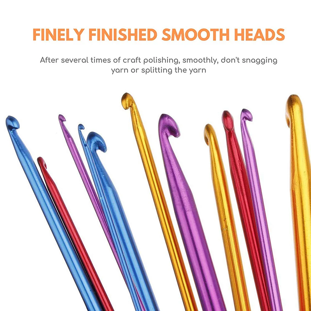 

Popular Colored alumina single-head braided crochet DIY braided crochet set 14 Pcs/set Crochet Hooks