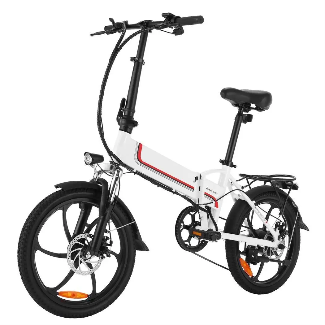 350W Tire Electric Bicycle Beach Cruiser Bike Booster Bike 20inch Lithium Battery Folding Mens Women's ebike 6