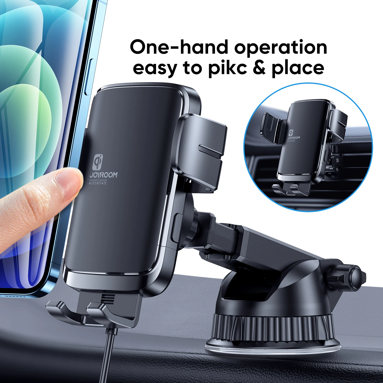 iphone stand Joyroom Car Wireless Charger Phone Holder Automatic Fast Wireless Charging For iPhone 13 12 Samsung S20 Car Phone Holder Charger car mount phone holder