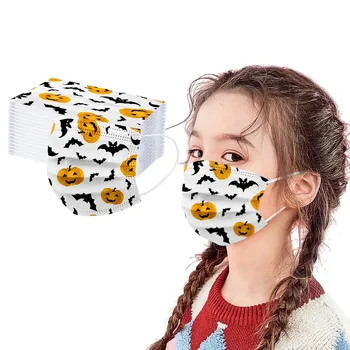 

10/30/50/100PCS Stickers Kids Disposable Fashion Pattern 3ply Ear Loop Outdoor Sunscreen foulard cheveux бандана