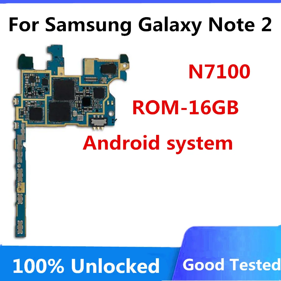 Материнская плата для Samsung Galaxy Note 2 N7100 оригинальная разблокированная Европейская