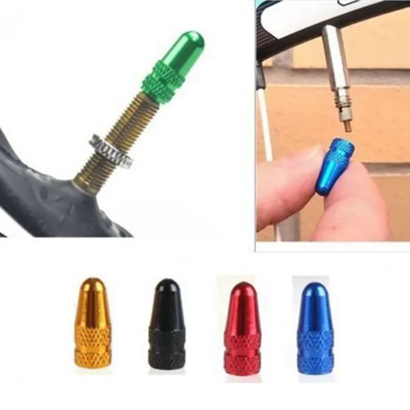 2PCS Bicycle Valve Cap Aluminum Bicycle Presta Valve Cap High Pressure Spikes Tire Valve Dust Cover MTB Bike Bicycle Accessories