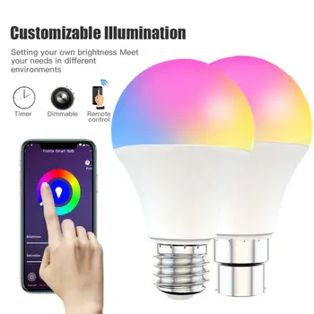 

Voice Control Smart Light Bulbs Wifi Smart Control Bulb Wake Up Night Light Dimmable LED Lamp Work With Alexa/Google Smart Home