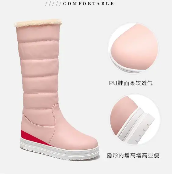

Winter New Style Thick Bottomed Warm WOMEN'S High Boots Snow Boots 40-43 Yards Cotton-padded Shoes