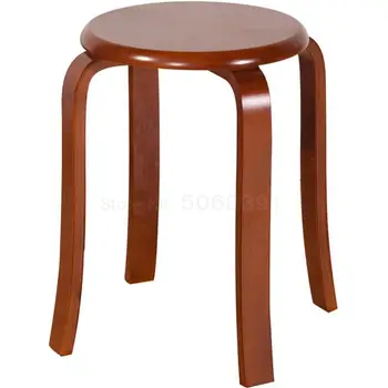 

Simple Wood, High Household Stand, Solid Wood Dining Bench, Fashion, Small Round Bench, Low Bench, Adult Chair, Wood Bench