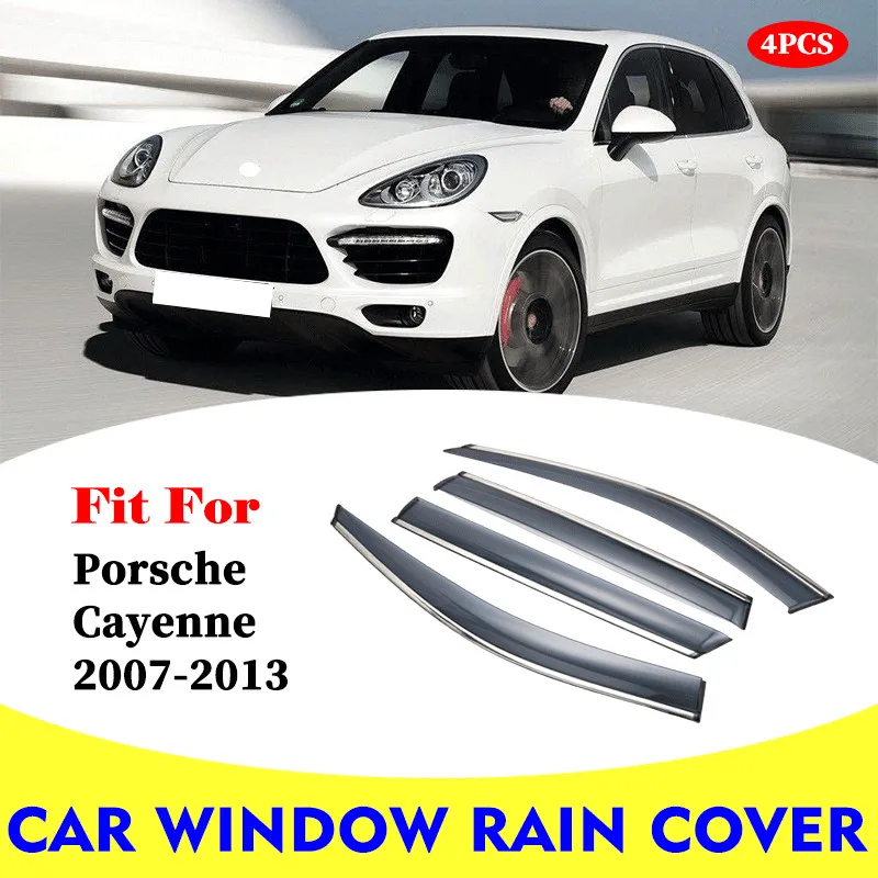 

window rain shield FOR Porsche Cayenne 2007-2013 Car rain shield deflectors awning trim cover exterior car-styling accessories