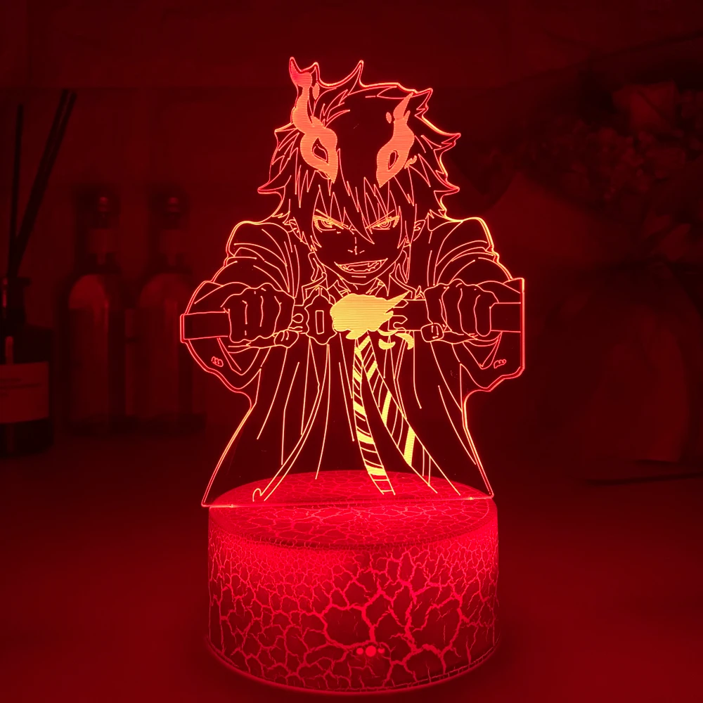 New 3d Led Light Anime Blue Exorcist Rin for Bedroom Decor Night Light Kids Brithday Gift Manga Room Desk 3d Lamps Blue Exorcist night lamp for bedroom