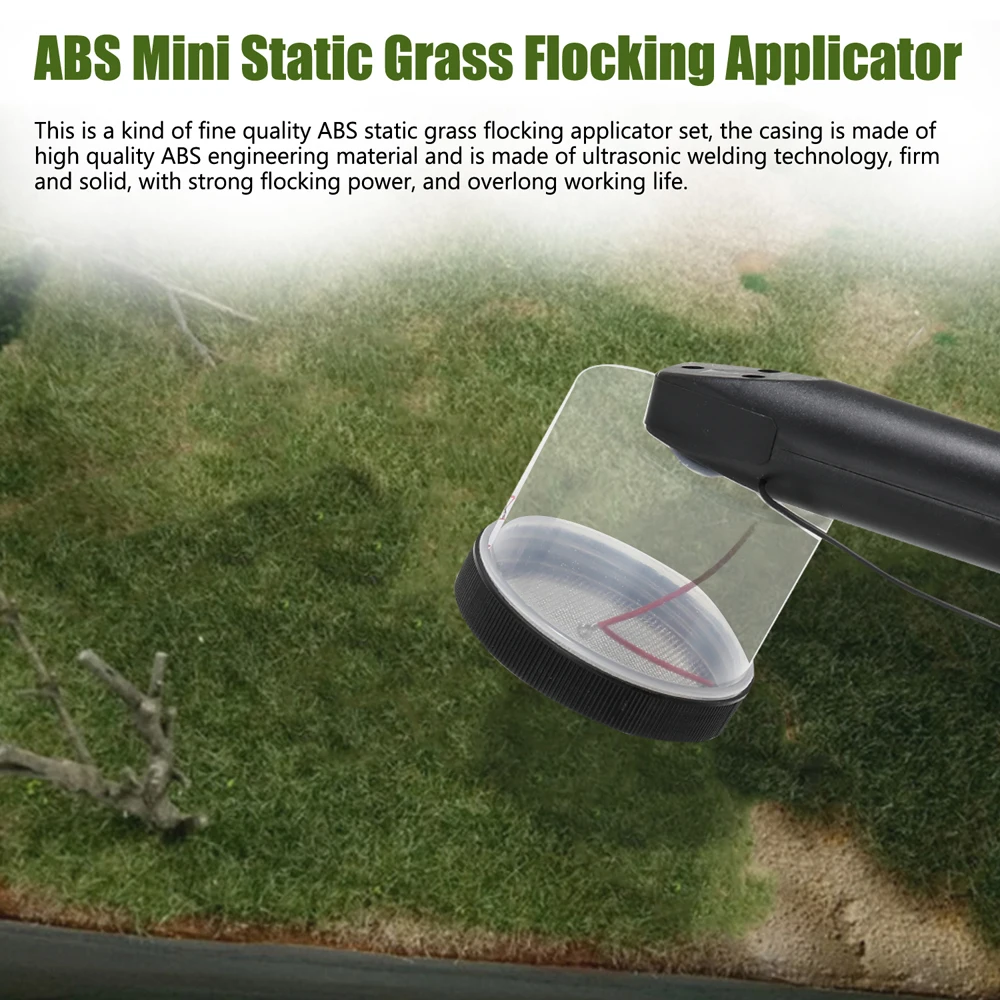 ABS Мини статическая трава Флокирование аппликатор с противоскользящей ручкой для DIY живописное моделирование песка стол с литиевой батареей