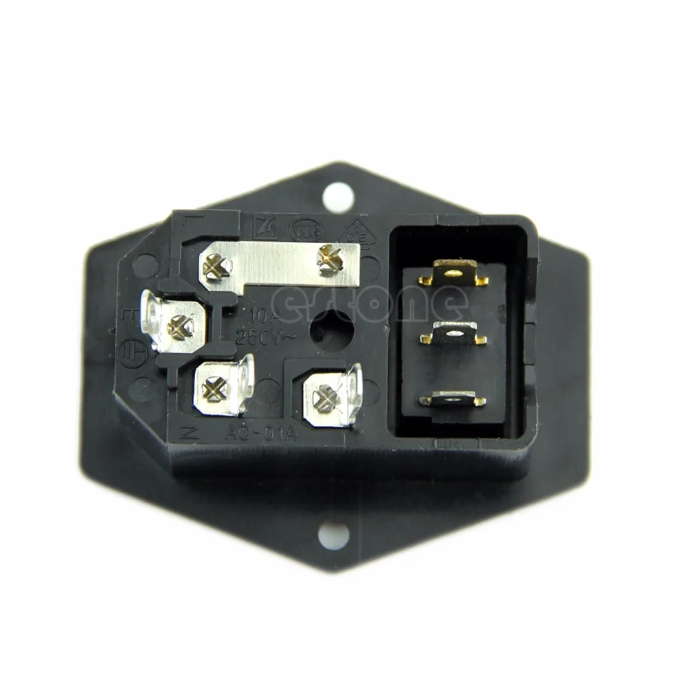 1 шт. Новый Черный Красный AC 250V 10A 3 Клеммная розетка с держателем