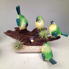 Оригинальность домашнего интерьера гостиной украшения сада искусство двора прекрасный подарок Моделирование маленькая птица Смола животное орнамент