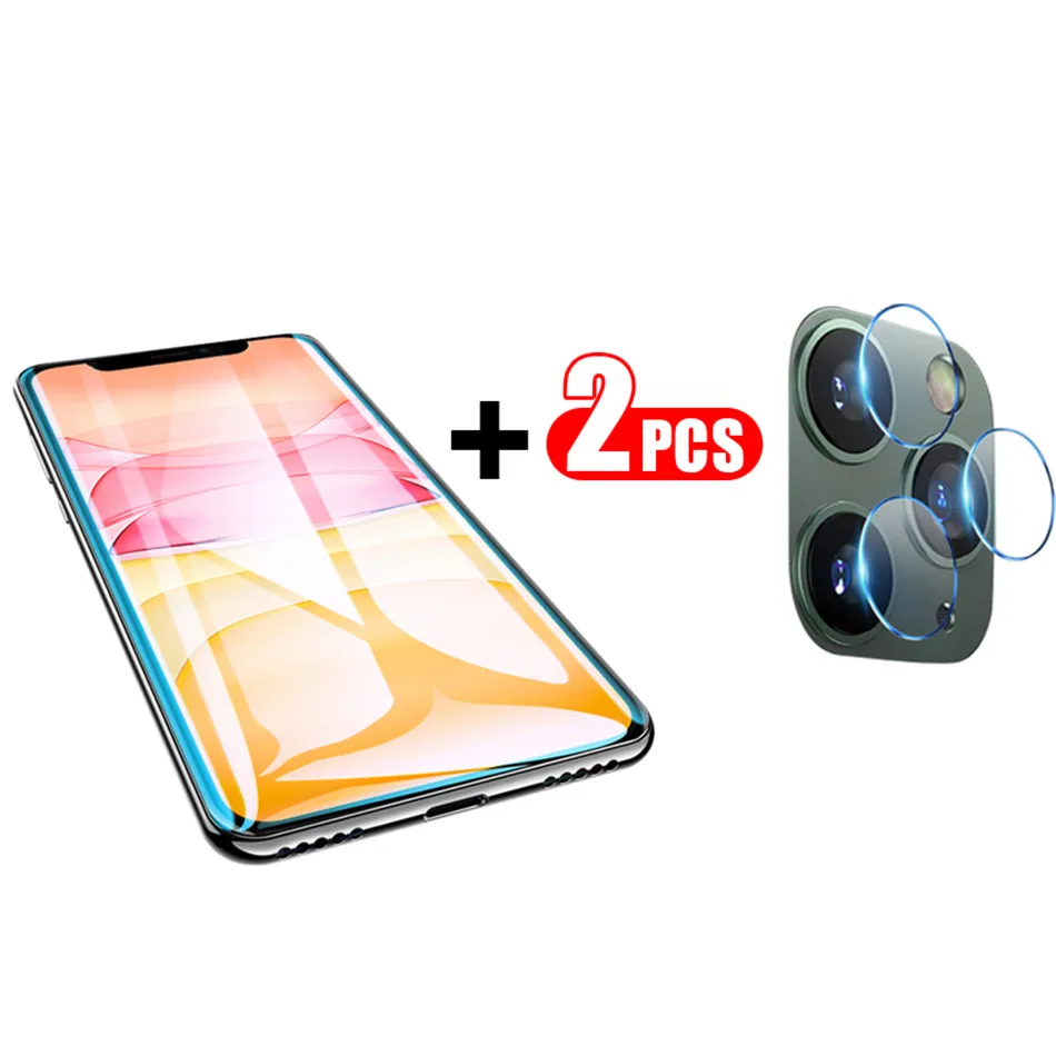 100D полное покрытие Гидрогелевая пленка для iphone 11 Pro Max X XR XS мягкая защитная пленка для экрана для iphone 7 8 PLus объектив камеры стеклянная пленка - Цвет: FrontFilm LensGlass