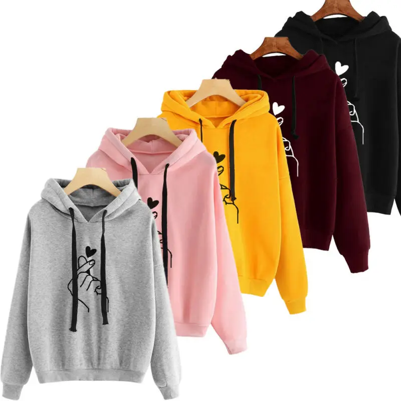 

Fashion Men Women Long Sleeve Sweatshirt Hoodie Pullover Hoody Cotton Plain Design Jumper Casual