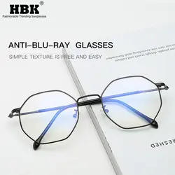 HBK винтажные анти-голубые легкие шестигранные очки оправа для женщин и мужчин компьютерные очки для чтения унисекс голубые лучевые очки