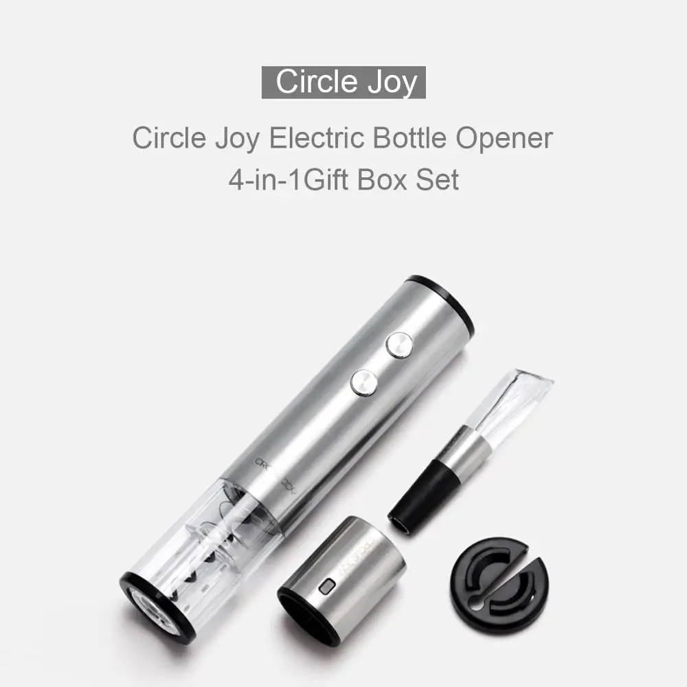 Xiaomi CIRCLE JOY нержавеющая сталь сухой Аккумулятор Электрический открывалка для бутылок с 4 в 1 подарочной коробке