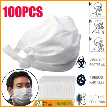 

100PCS Disposable Face Mask Activated Carbon Children's Printed Anti-stof Veilig Ademend Disposable Masks Cartoon Mouth Cover