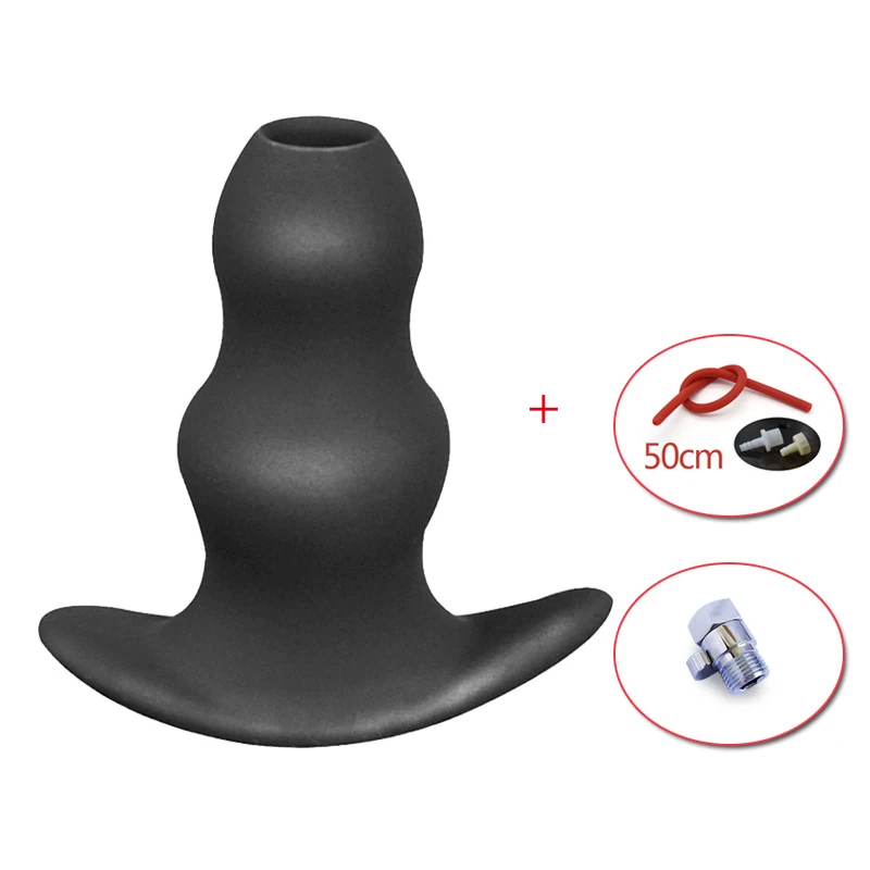 Silicone Bidet Enema Plug Gay Anal Shower Cleaning Enema Butt Plug Enlarge Anus Expander Dilator Speculum Vaginal Anal Expanding - Цвет: big A2