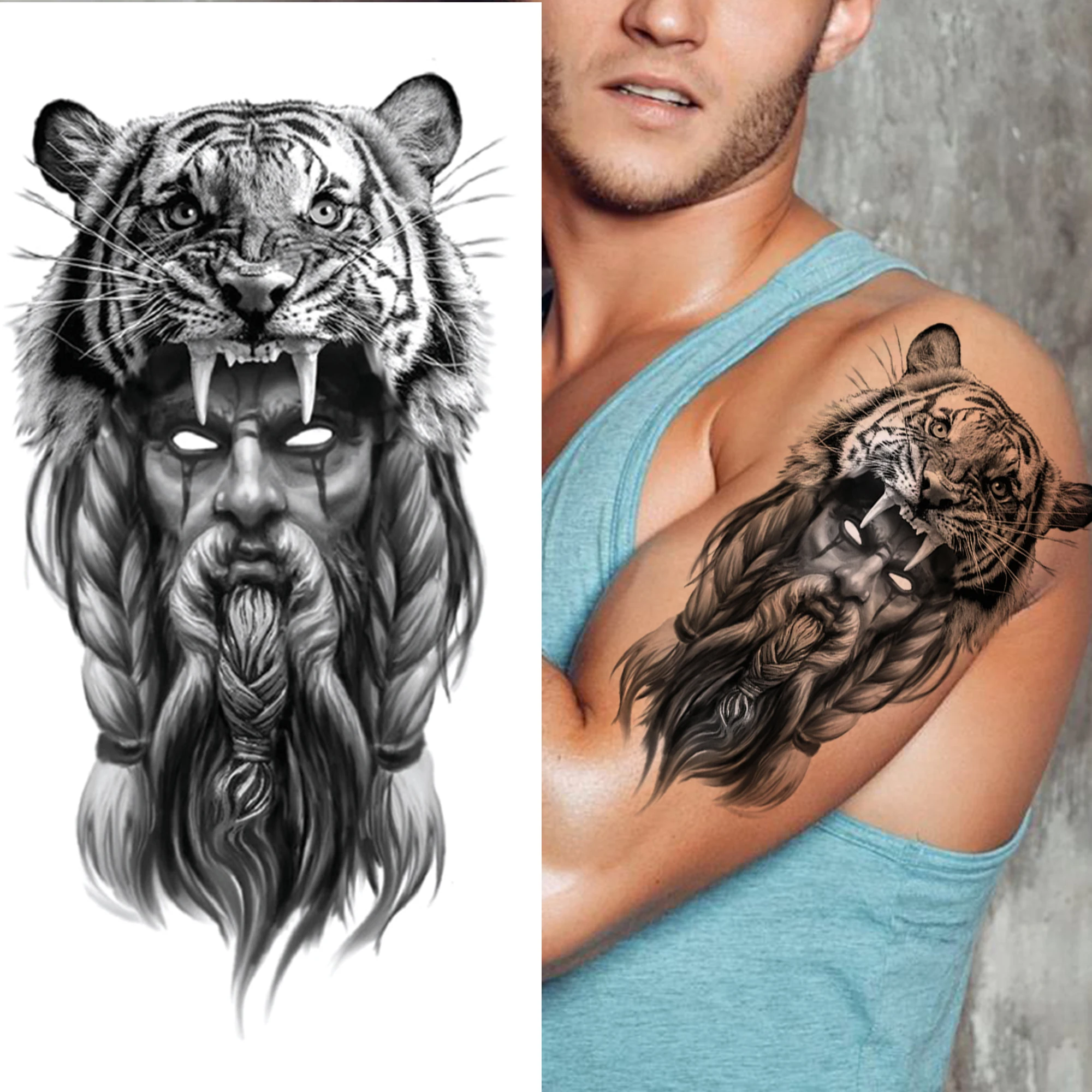 chestpiece Wolf tattoo completed by oomizuao on DeviantArt