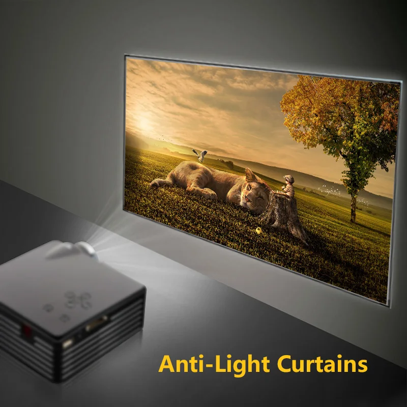 

60-130 inch 16:9 Smooth projection screen anti-light metal coating High image vivid color contrast Portable HD Projector Curtain