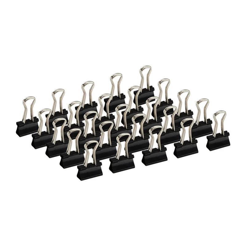M&G Stationery Black And White with Pattern 19mm Binder Clips 12 Boxed Wallet Office Learning Clip ABS92730