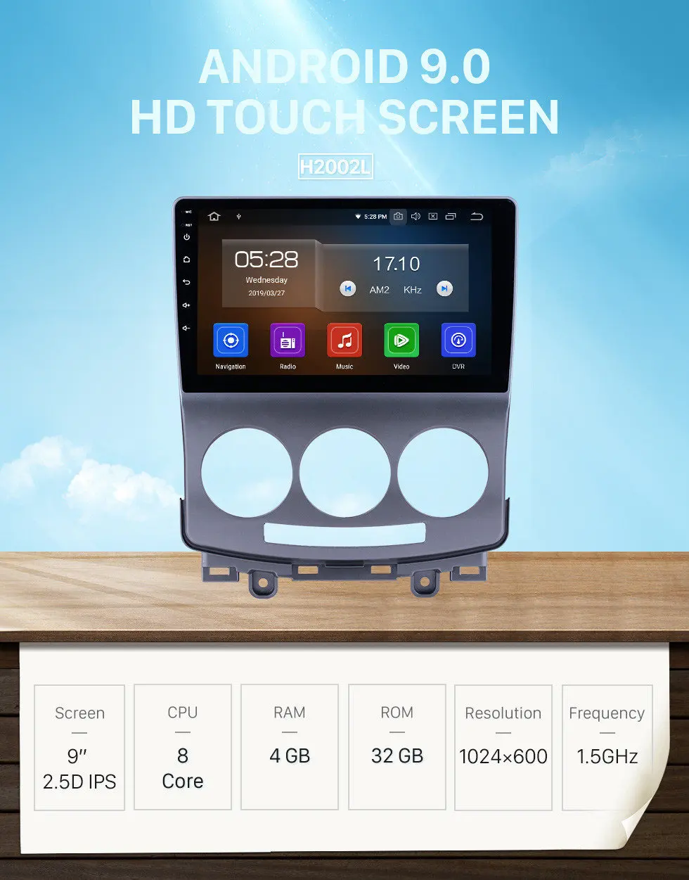 Top Seicane 9"  2.5D IPS Screen Android 9.0 8-CORE Car Stereo Unit Multimedia GPS Radio Player for 2005-2009 2010 Old Mazda 5 RDS 0