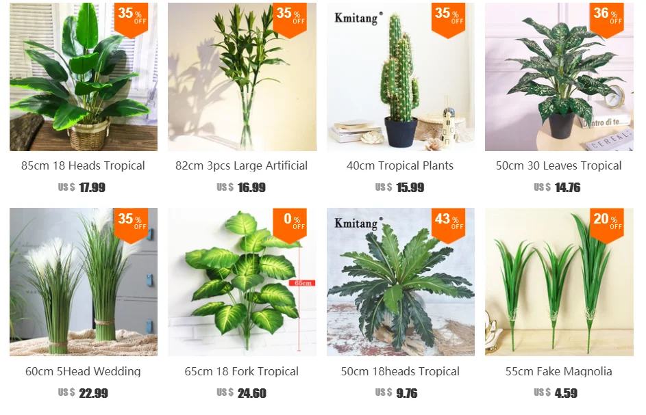 60cm Tropical Plants Large Artificial Cactus Tree Branch Fake Succulent