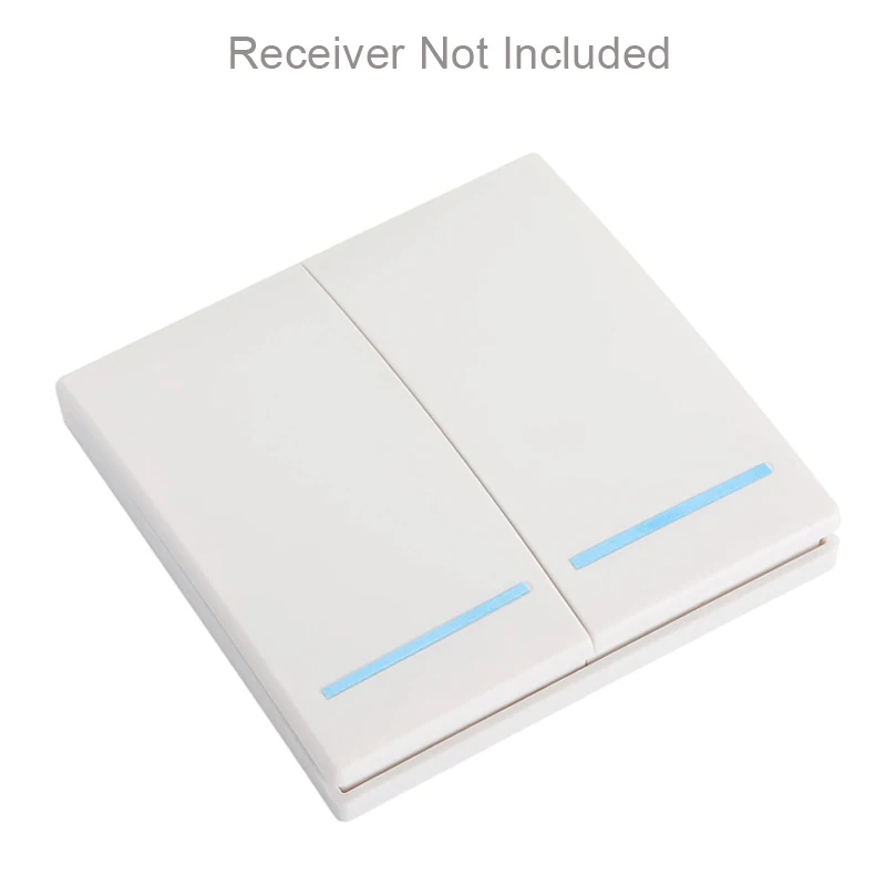 2 Button Panel W QIACHIP 433 МГц Беспроводной RF настенный Панель передатчик+ RF AC 110 В 220 1 CH дистанционного Управление приемник переключателя для зала Спальня огни - Цвет: 2 Button Panel W