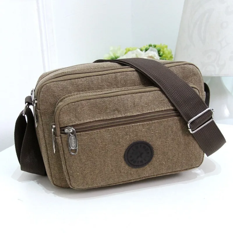 

Korean-style Middle-aged Men's Bag Canvas Bag Middle-aged Briefcase Casual Men Cross Satchel Shoulder Small Cloth Bag