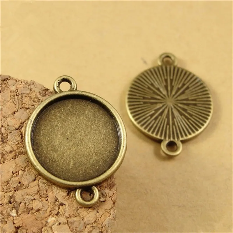 Винтажная круглая основа для кабошона 50 шт./лот внутренний размер 12 мм камеи