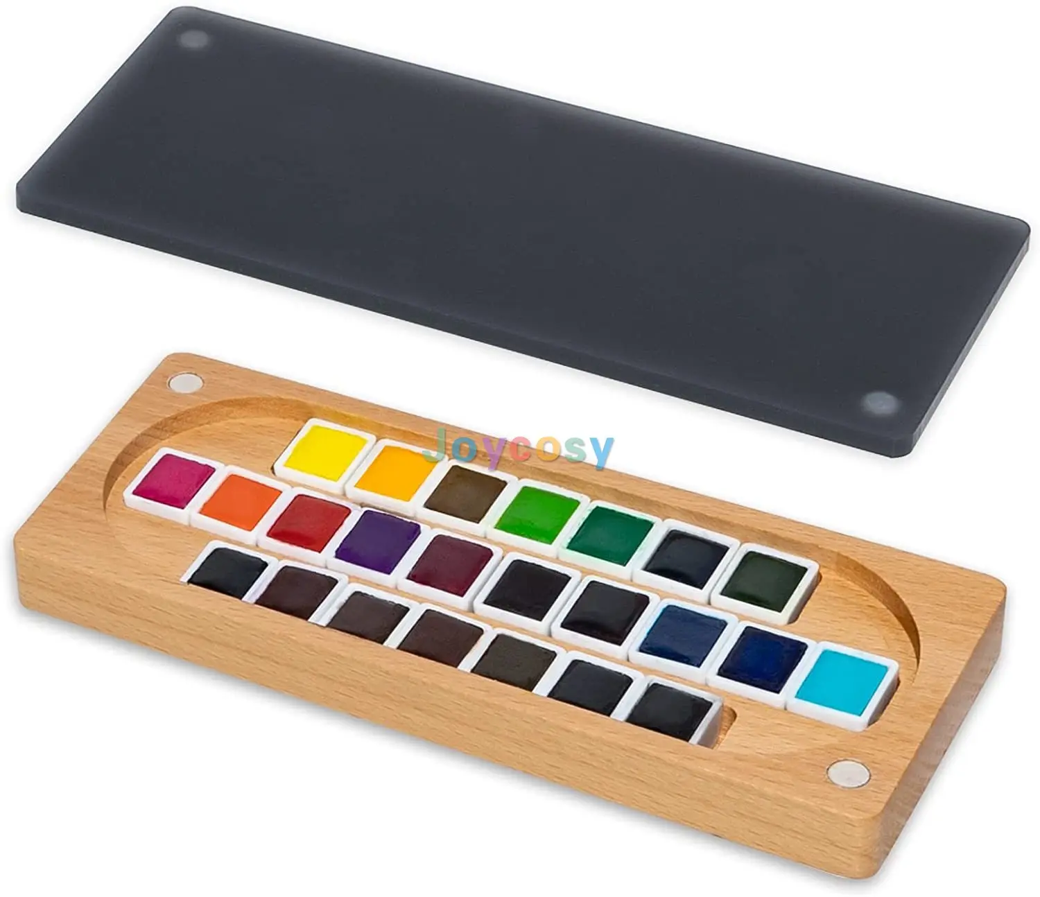 スーパービジョン 透明水彩 ハーフパン 24色セット プロフェッショナル