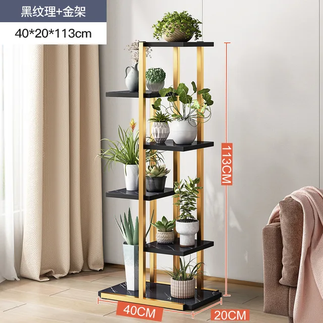 Six-layer Plant Stand Iron Flower Pot Holder Shelves Planter Rack Storage Organizer Display for Indoor Garden Balcony 5
