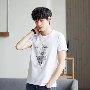 

Summer new women's street letter characters print loose short-sleeved T-shirt 18.13